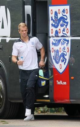 Englands Joe Hart during training Training Training - England 4th October, 2011 EDITORIAL USE ONLY. No use with unauthorised audio, video, data, fixture lists, club league logos or live services. Online in-match use limited to 120 images, no video emulation. No use in betting, games or single club league player publications.