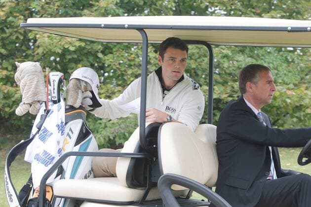 Martin Kaymer zu Besuch in Stommeln auf dem Golfplatz Gut Lärchenhof im Rahmen der Auftaktveranstaltung BMW International Open (Juni 2012)