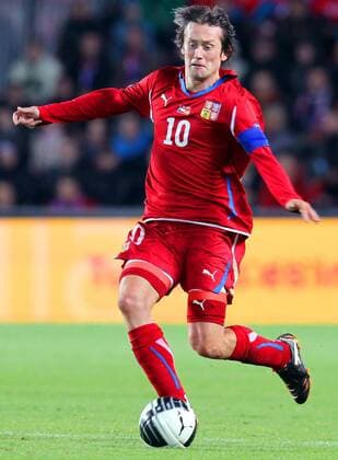 FUSSBALL - EURO 2012 Quali, CZE vs ESP PRAG,TSCHECHIEN,07.OKT.11 - FUSSBALL - UEFA Europameisterschaft 2012, Qualifikation, Länderspiel, Tschechien vs Spanien. Bild zeigt Tomas Rosicky (CZE). 
