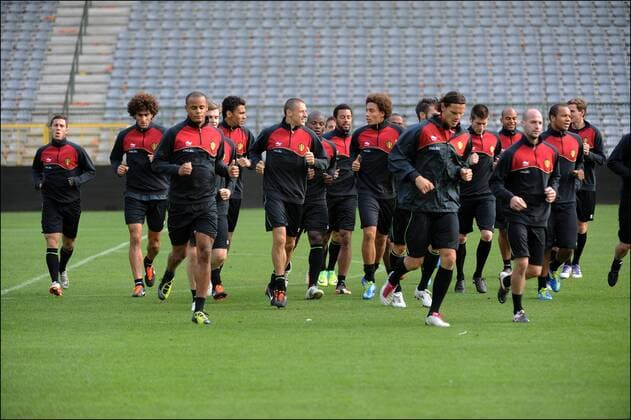 Equipe de Belgique Football : Entrainement equipe de Belgique - 10.10.2011 - PhotoNews Panoramic 