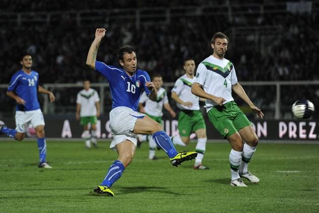 Pescara, Italien - Nordirland, gol Antonio Cassano 