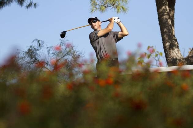 14.10.2011 Vilamoura, Portugal. European Tour Portugal Masters, player Soren Hansen, taking off from hole 9. Mandatory credit: ActionPlus xPedroxNunesx  ActionPlus11213976 Content restricted for UK based newspaper