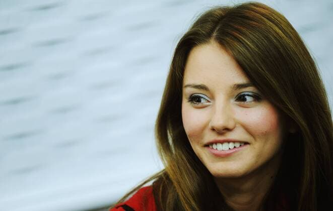 Golfer Klara Spilkova is seen at a press conference on opening of her cooperation with Diamonds International Corporation in Prague, Czech Republic on October, 13, 2011. (CTKxPhoto VeronikaxSimkova)  CTKPhoto2201110130191901