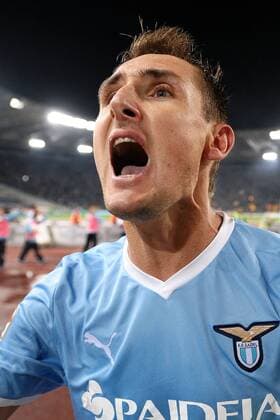 Esultanza Miroslav KLOSE a fine partita Celebration Lazio Roma vs AS Roma Serie A andreaxstaccioli