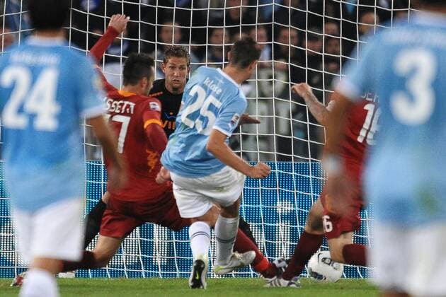 Il gol di Miroslav KLOSE Goal celebration Lazio Roma vs AS Roma Serie A andreaxstaccioli