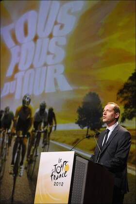 Christian Prudhomme ( Directeur du Tour de France ) Präsentation der Tour de France 2012 - Palais des Congres de Paris - 18.10.2011 - xPhotoNewsx 