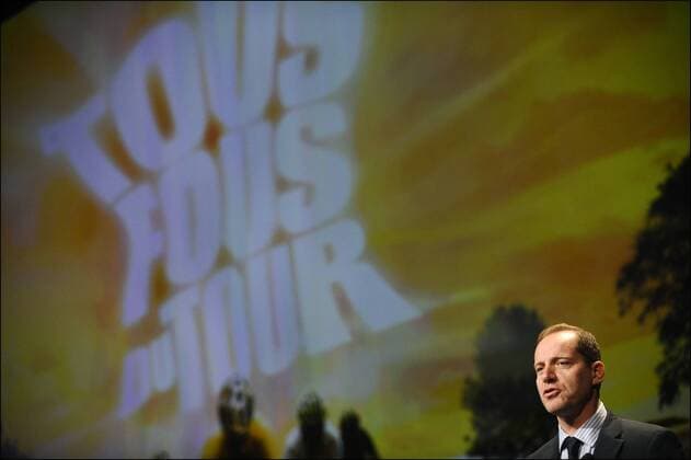 Christian Prudhomme ( Directeur du Tour de France ) Präsentation der Tour de France 2012 - Palais des Congres de Paris - 18.10.2011 - xPhotoNewsx 