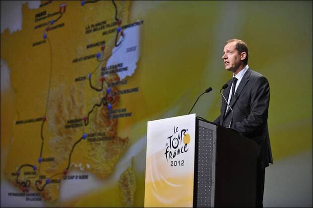 Christian Prudhomme ( Directeur du Tour de France ) Präsentation der Tour de France 2012 - Palais des Congres de Paris - 18.10.2011 - xPhotoNewsx 