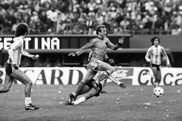 Johann Neeskens (Niederlande) WM Finale Argentinien - Niederlande 3:1 n.V.