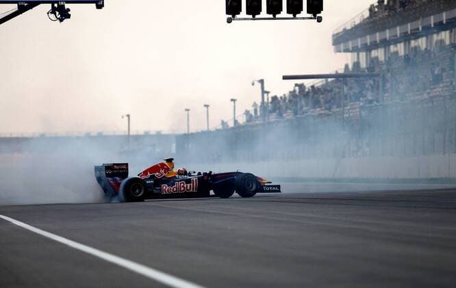 formula 1 GP, Circuit Opening in INDIA - Neel JANI from Switzerland driving a demo on the new race track in a Red Bull F1 car. 2011 FORMULA 1 AIRTEL GRAND PRIX OF INDIA, Buddh International Circuit - NEW DELHI 20.10.11