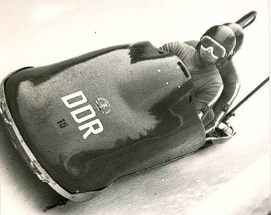 Meinhard Nehmer und Bernhard Germeshausen (DDR) Oberhof 1977 Aktion o0 Vsw