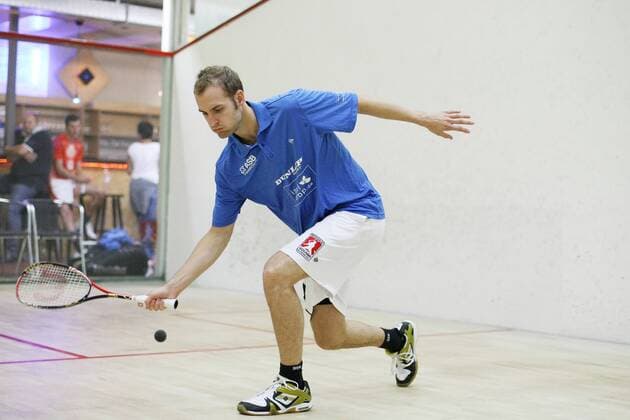 Squash Bundesliga SI Stuttgart 21.10.11 Insel Nicolas Mueller ( Insel Stuttgart )