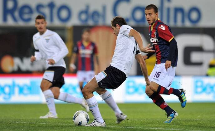 Senad LULIC (Lazio) goal celebration, Bologna FC - Lazio Rom allexsabba