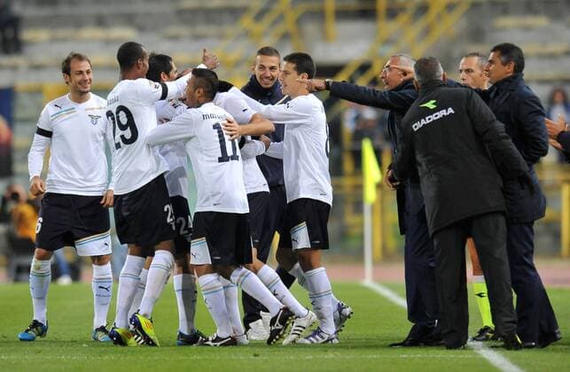 Senad LULIC (Lazio) goal celebration, Bologna FC - Lazio Rom allexsabba