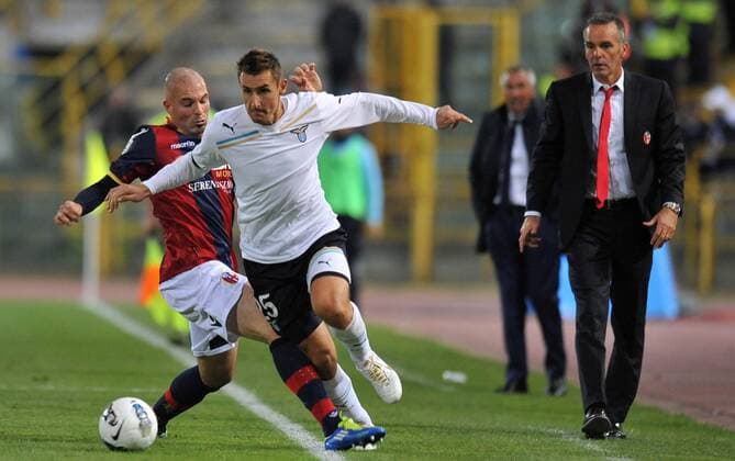 Miroslav KLOSE (Lazio), Andrea RAGGI, Stefano PIOLI (Bologna), Bologna FC - Lazio Rom allexsabba