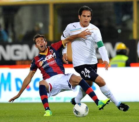 Cristian LEDESMA (Lazio), Robert ACQUAFRESCA (Bologna), Bologna FC - Lazio Rom allexsabba