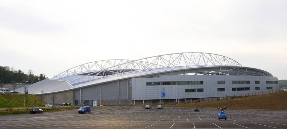 General view of the American Express Community Stadium in Falmer, home of Brighton & Hove Albion on October 24, 2011 - Championship - 24th October, 2011 EDITORIAL USE ONLY. No use with unauthorised audio, video, data, fixture lists, club league logos or live services. Online in-match use limited to 120 images, no video emulation. No use in betting, games or single club league player publications.