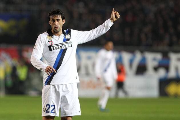 Diego Milito Inter - Bergamo 26 10 2011 Stadio Atleti Azzuri d Italia Football Serie A 2011-12 Atalanta Bergamo vs Inter Milano paoloxnucci