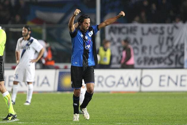 Ezequiel Schelotto Atalanta Celebration - Bergamo 26 10 2011 Stadio Atleti Azzuri d Italia Football Serie A 2011-12 Atalanta Bergamo vs Inter Milano paoloxnucci