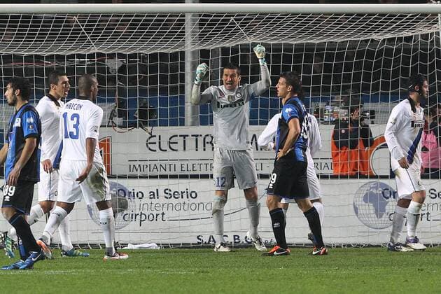 Luca Castellazzi Inter - Bergamo 26 10 2011 Stadio Atleti Azzuri d Italia Football Serie A 2011-12 Atalanta Bergamo vs Inter Milano paoloxnucci