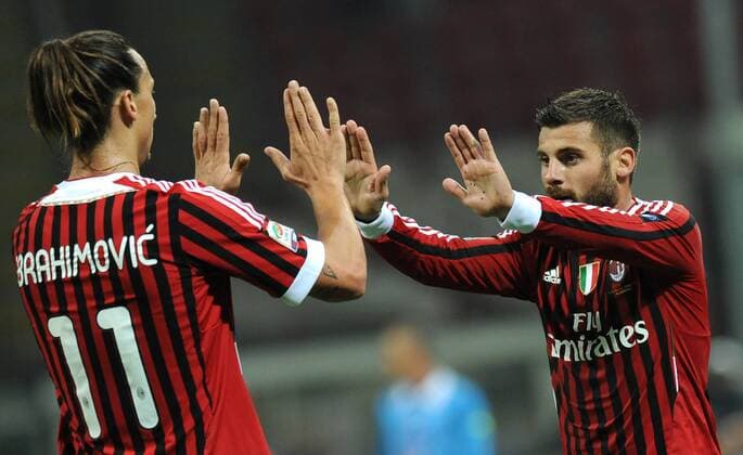 Antonio NOCERINO (Milan) goal celebration - Milano 26 10 2011 Stadio Giuseppe Meazza Serie A 2011 2012 Football AC Milan vs FC Parma allexsabba