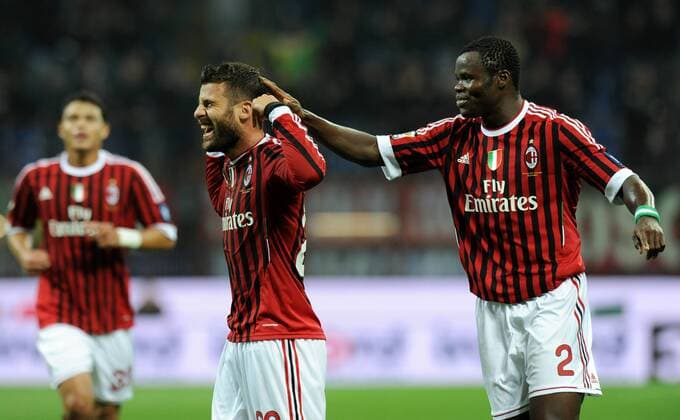 Antonio NOCERINO (Milan) goal celebration - Milano 26 10 2011 Stadio Giuseppe Meazza Serie A 2011 2012 Football AC Milan vs FC Parma allexsabba