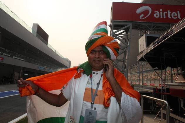 Indischer Formel 1 Fan - formula 1 GP, Indien Delhi Buddh International Circuit 28.10.11, Fans, Impressionen,