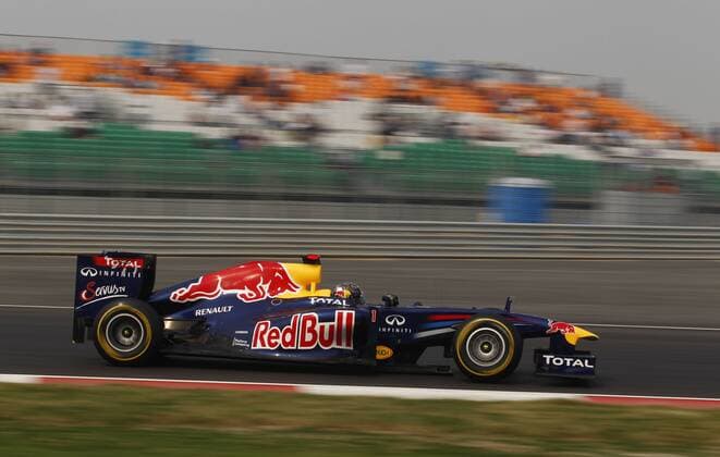 Motorsports: FIA Formula One World Championship 2011, Grand Prix of India, 01 Sebastian Vettel (GER, Red Bull Racing), xHOCHxZWEIx