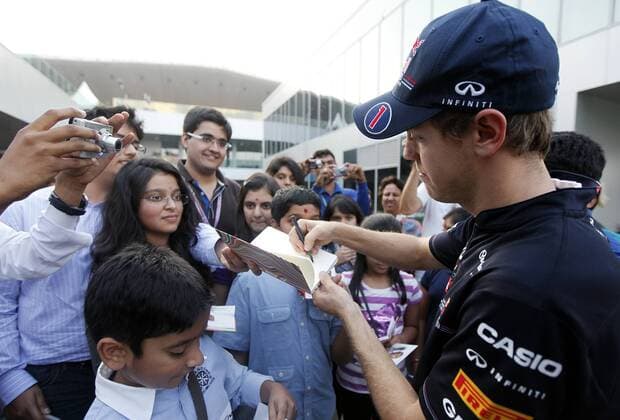 formula 1 GP, Indien Delhi Buddh International Circuit 29.10.11, Sebastian Vettel, Red Bull Racing,