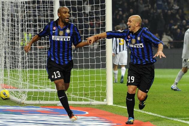 Serie A Inter Mailand - Juventus Turin: Jubel gol Maicon 