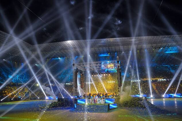 The solemn opening ceremony of the Lviv Arena Stadium which will host games during Euro-2012.  premiumd Aufmacher RE0F10A9 o00 FuÃŸball