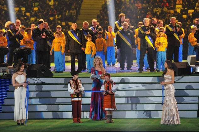 The solemn opening ceremony of the Lviv Arena Stadium which will host games during Euro-2012.  RE0F10AA o00 FuÃŸball