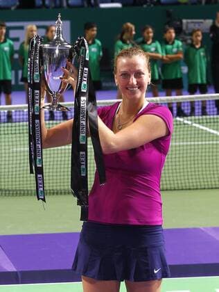 ISTANBUL FINAL WTA Tennis Damen MASTERS CHAMPIONSHIPS, ON THE PHOTO: PETRA KVITOVA, WINNER OF THIS TOURNAMENT  KVITOVA-AS-301011-08 o0 Sieg, Sieger Pokal