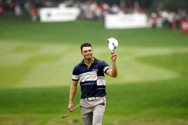 Martin Kaymer of Germany celebrates after winning the 2011 WGC-HSBC Champions golf tournament at the Sheshan International Golf Club in Shanghai  20111106_95413