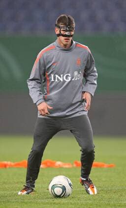 14.11.2011, Fussball, Training der niederländischen Nationalmannschaft in der Imtech-Arena Hamburg. Klaas-Jan Huntelaar (Niederlande)