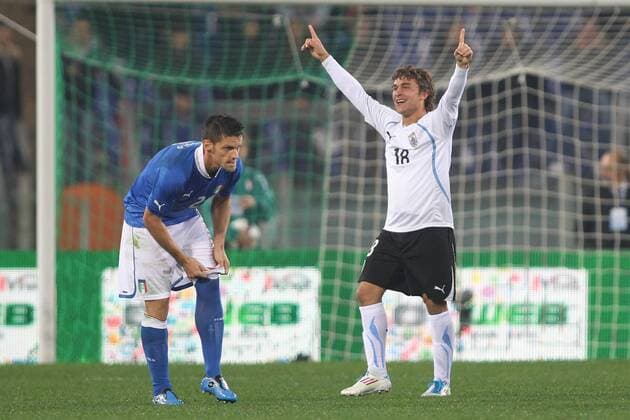 Sebastian Fernandez (Uruguay), Christian Maggio (ITA), Italien vs Uruguay lucaxpagliaricci