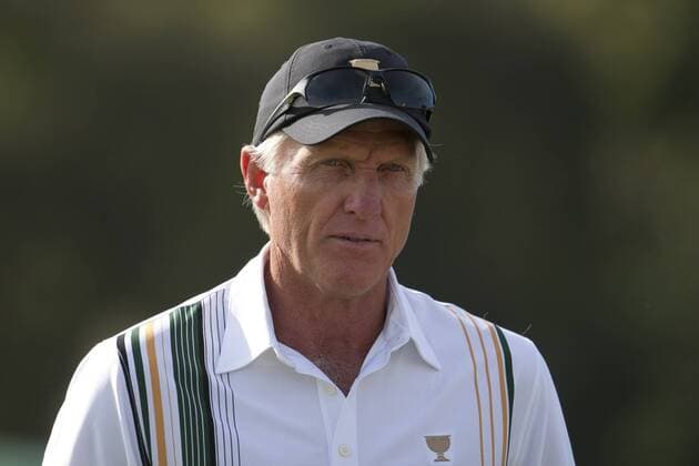 16 November 2011 : Internationals team captain Greg Norman during the 2nd & final day of practice at the Presidents Cup at the Royal Melbourne Golf Club in Melbourne, Australia. PGA Golf Herren NOV 16 The Presidents Cup Icon11111614734 EDITORIAL USE ONLY