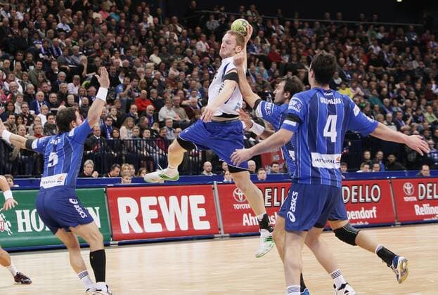 Stefan KNEER (TVG) HSV Handball - TV Grosswallstadt in der O2 World Hamburg, Toyota Handball Bundesliga Saison 2011 12 Sportler DHB Deutschland Handballspieler Hamburger SV Dateiname