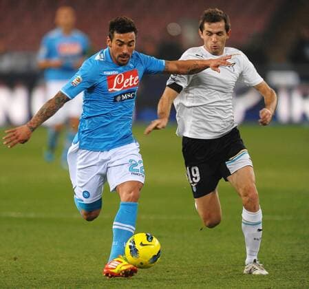 Ezequiel LAVEZZI Napoli, Senad LULIC Lazio - 19 11 2011 SSC Neapel vs Lazio Rom andreaxstaccioli