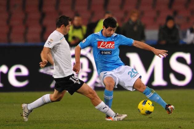 Senad LULIC Lazio, Blerim DZEMAILI Napoli - 19 11 2011 SSC Neapel vs Lazio Rom andreaxstaccioli