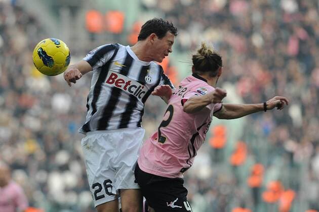Turin, 20.11.2011 - Serie A 2011 2012 - Juventus Turin vs US Palermo - Federico Balzaretti und Stephan Lichtsteiner -- xHOCHxZWEIx xItalyxPhotoxPressx 