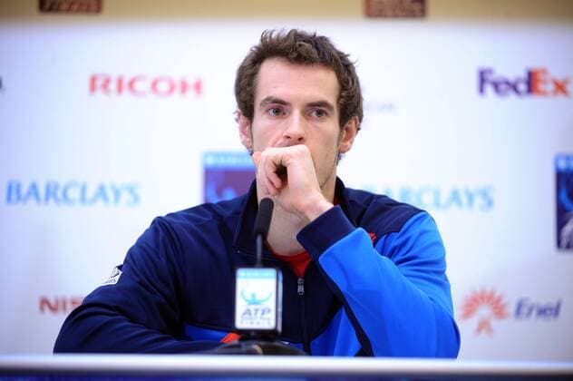Tennis - AT World Tour Finals 2011 - Andy Murray withdrawal Press Conference A dejected Andy Murray announces his withdrawal from the Competition 