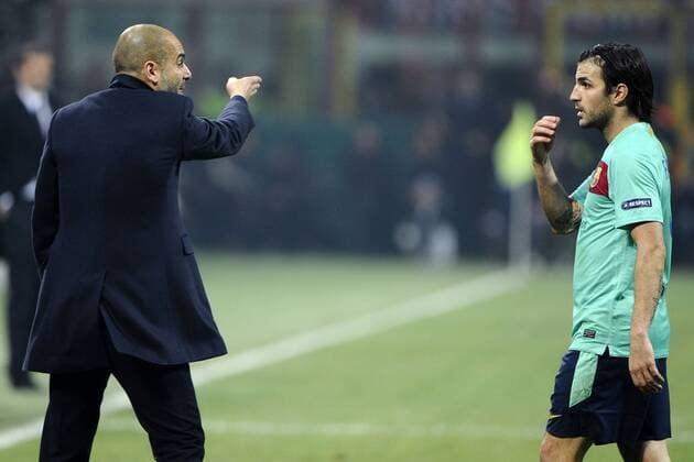 Champions League - AC Mailand - FC Barcelona - Josep Pep Guardiola - Cesc Fabregas 