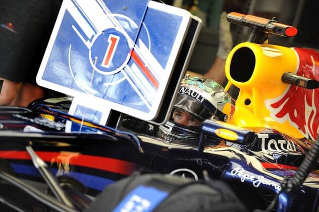 formula 1 GP, Brasilien in Sao Paulo Interlagos, 26.11.11, Sebastian Vettel, Red Bull Racing,