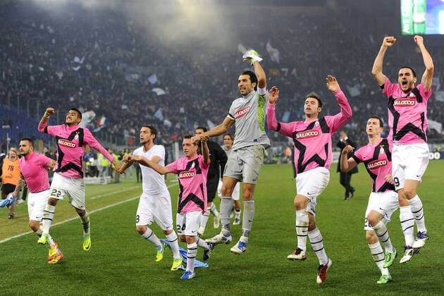 Lazio Rom vs Juventus Turin (Juve), Serie A 2011 2012: Jubel Juventus 