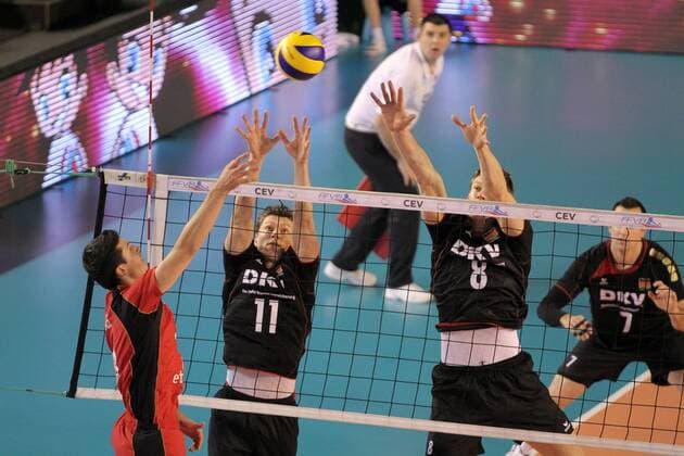 VOLLEYBALL : Olympia Quali 2012 - 27 11 2011 - FINALE Deutschland - Belgien. Kukas KAMPA (GER) - 27.11.11 PaulineManet Panoramic  o0 vorqualifikation