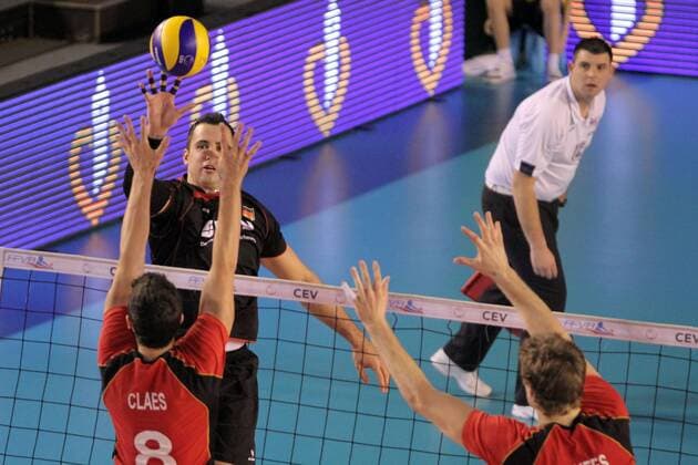 VOLLEYBALL : Olympia Quali 2012 - 27 11 2011 - FINALE Deutschland - Belgien. Gyorgy GROZER (GER) - 27.11.11 PaulineManet Panoramic  o0 vorqualifikation