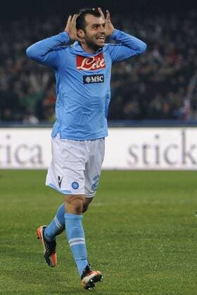 Napoli 29 11 2011 - serie A - SSC Neapel vs. Juventus Turin - esultanza gol Goran Pandev 