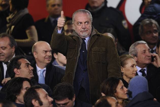 Napoli 29 11 2011 - serie A - SSC Neapel vs. Juventus Turin - Aurelio De Laurentiis 