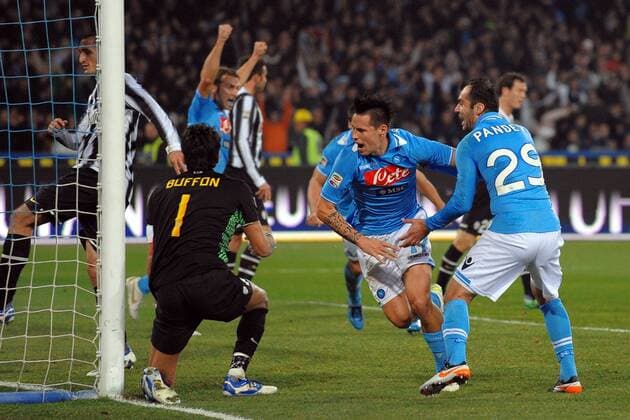 Napoli 29 11 2011 - serie A - SSC Neapel vs. Juventus Turin - esultanza gol Marek Hamsik 